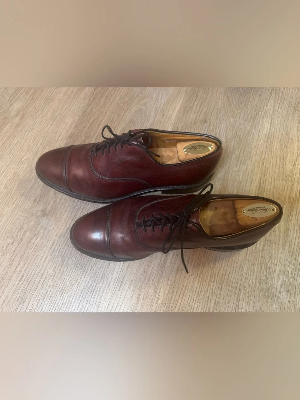 Men's Allen Edmonds Burgundy Park Avenue 8D